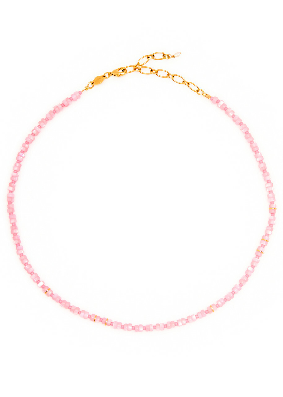 Anni LU Calypso Beaded 18kt Gold-plated Necklace - Pink - One Size