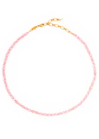 Anni LU Calypso Beaded 18kt Gold-plated Necklace - Pink - One Size