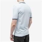 Fred Perry Authentic Men's Slim Fit Twin Tipped Polo Shirt in Light Ice
