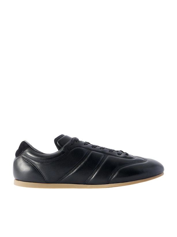Photo: LEMAIRE - Suede-Trimmed Leather Sneakers - Black
