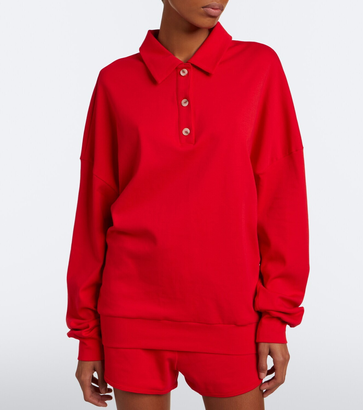 Norba Julia cotton jersey polo sweatshirt