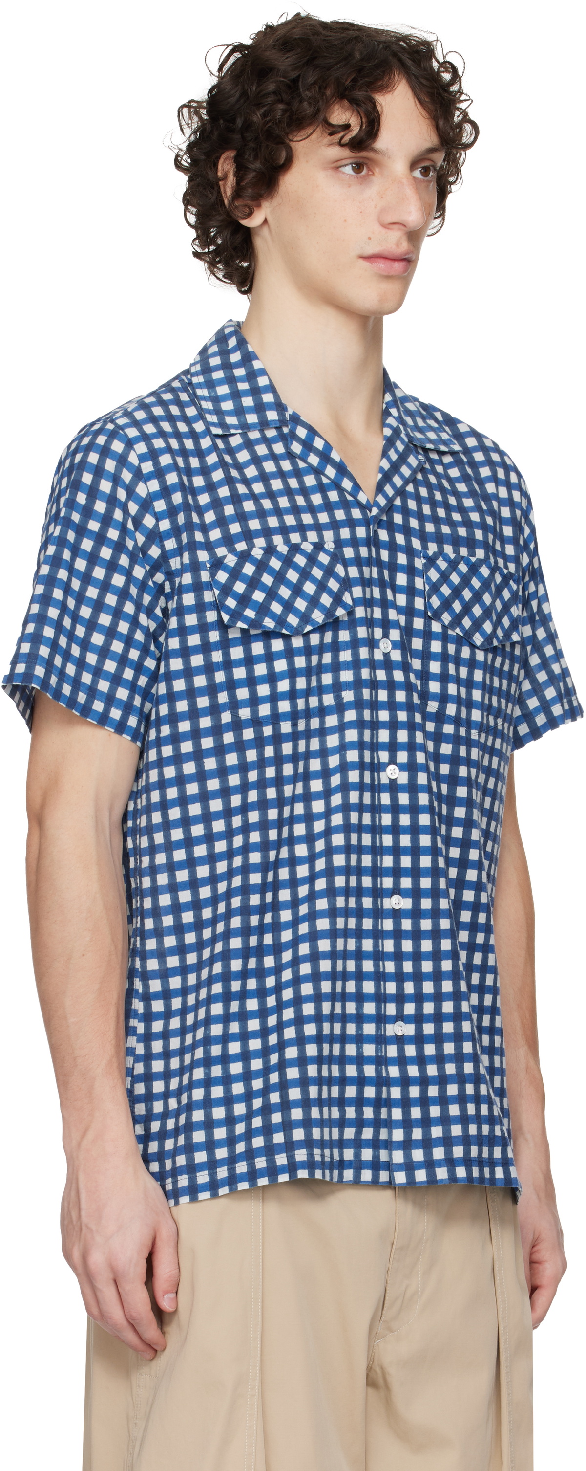 トップス W broadcloth trad check shirt size2 OVY Broadcloth Oversized Checked Shirt | HalfSlv | GU US