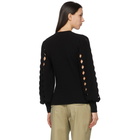 Chloe Black Scalloped Sleeve Sweater