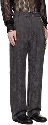 Song for the Mute Gray Floral Trousers