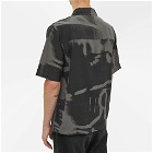 MCQ Men's Minimal Printed Vacation Shirt in Darkest Black