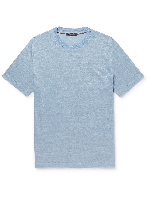 Photo: Loro Piana - Linen T-Shirt - Blue