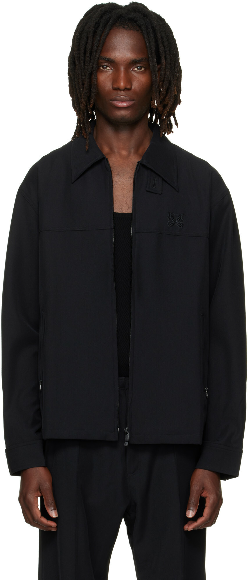 Needles Men's Cotton Ripstop Field Jacket in Olive Needles