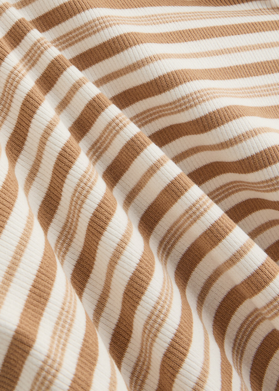 Paige Chantrelle Striped Ribbed-knit T-shirt Stripe