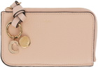 Chloé Pink Alphabet Zip Card Holder