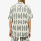 W'menswear Women's Unisex Rec Shirt in Beige/Green