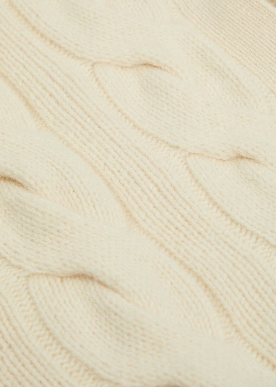 Polo Ralph Lauren Cable-knit Wool and Cashmere-blend Cardigan Cream