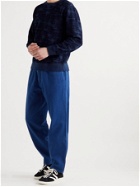 BLUE BLUE JAPAN - Oboro Koushi Flocked Loopback Cotton-Jersey Sweatshirt - Blue - M
