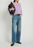 American Vintage Vitow Brushed Alpaca and Wool-blend Cardigan Light Purple
