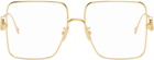 LOEWE Gold Oversize Square Retro Glasses