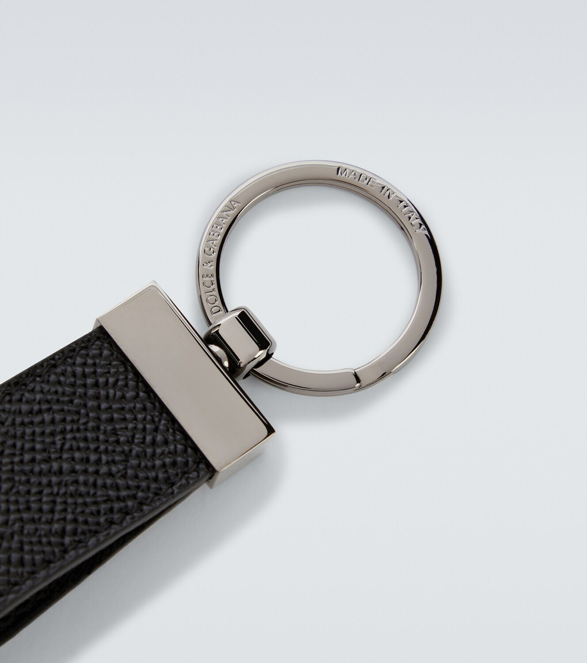 Dolce & Gabbana Leather Dominico Stefano #DGFAMILY Logo Badge Keychain main image 0