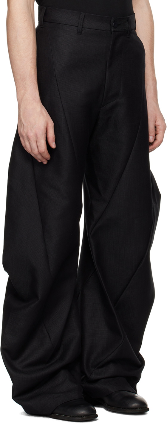Julius Black Edge Curved Trousers Julius