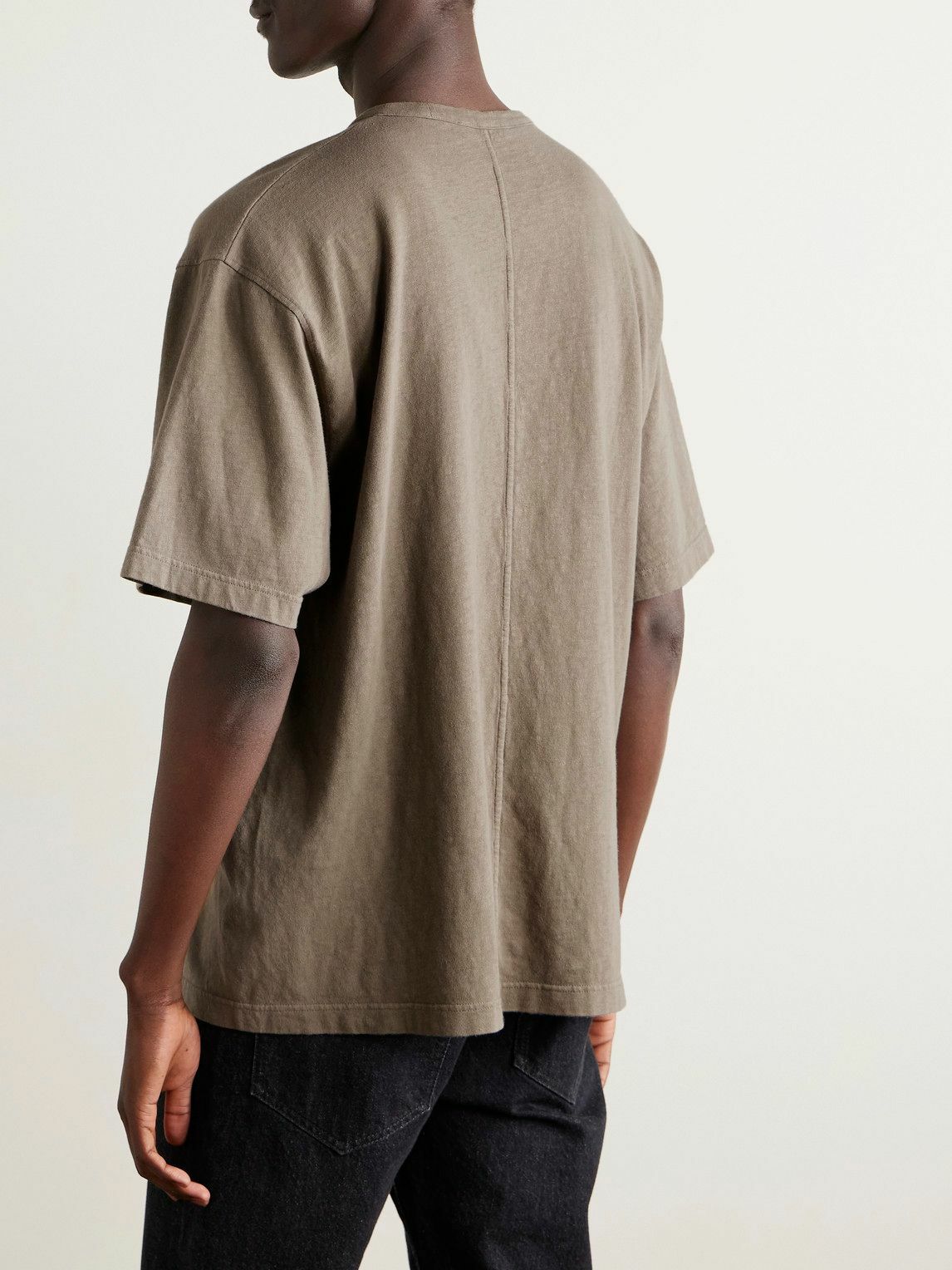 The Row - Steven Cotton-Jersey T-Shirt - Brown