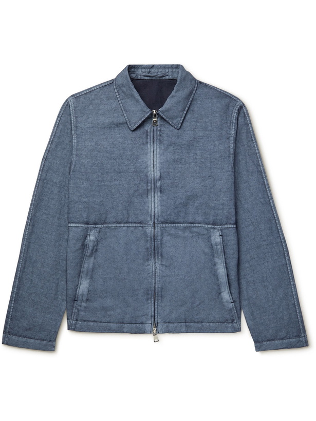 Photo: MR P. - Resist-Dyed Cotton and Linen-Blend Blouson Jacket - Blue - M