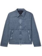 MR P. - Resist-Dyed Cotton and Linen-Blend Blouson Jacket - Blue - M