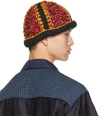 Nicholas Daley Red & Yellow Hand-Crocheted Bucket Hat