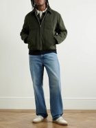 Les Tien - Utility Corduroy-Trimmed Cotton-Jersey Jacket - Green