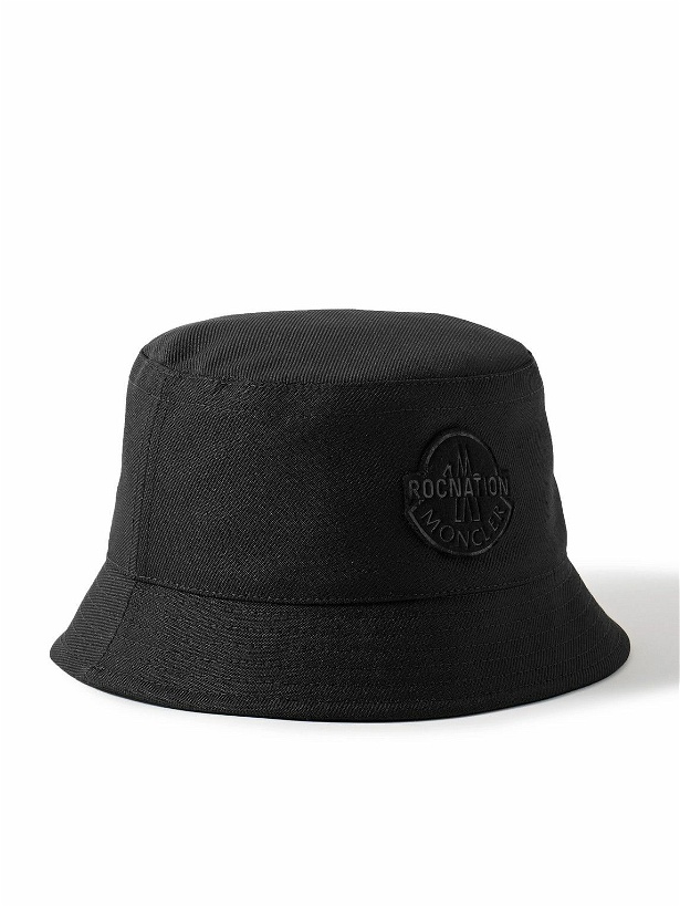 Photo: Moncler Genius - Roc Nation by Jay-Z Logo-Appliquéd Twill Bucket Hat - Black