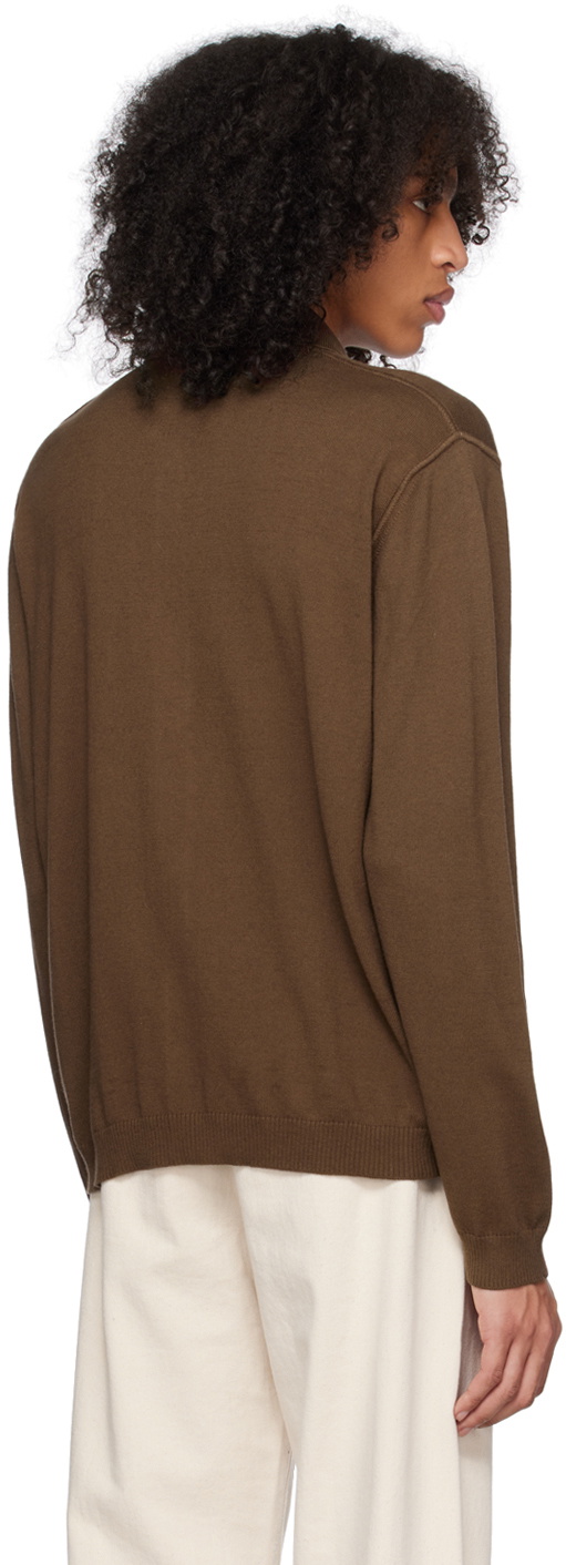 ANOTHER ASPECT Brown Spread Collar Cardigan
