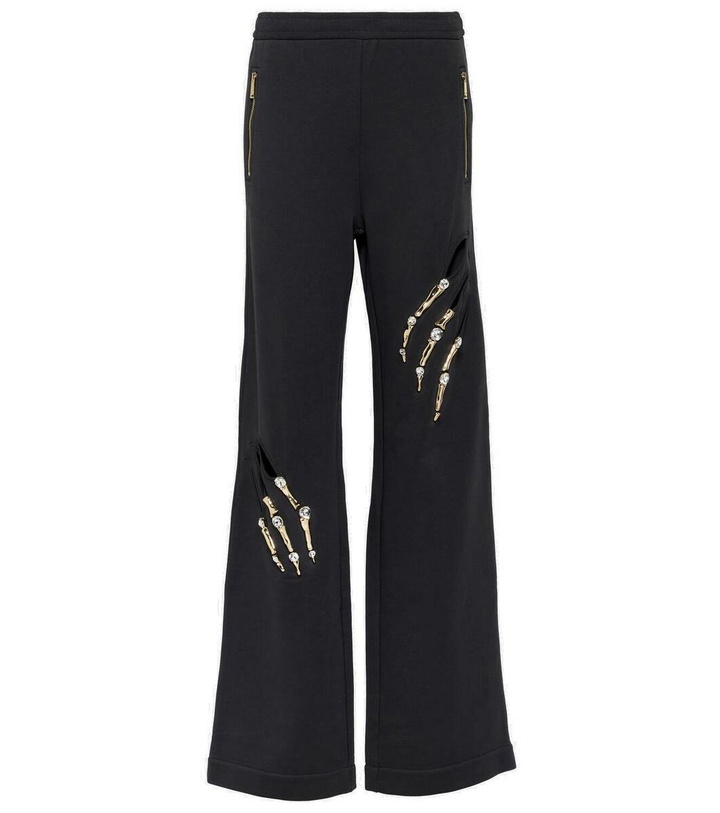 Photo: Area Claw embellished cutout sweatpants