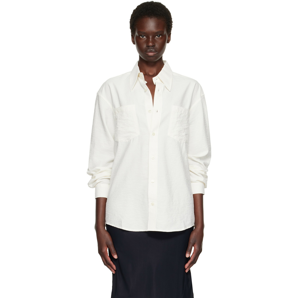 TONYWACK Off-White Silk Crêpe Shirt