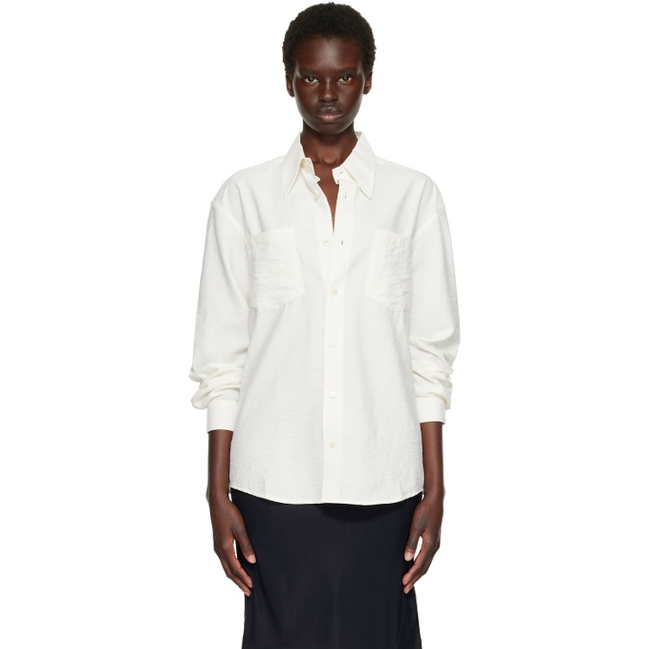 Photo: TONYWACK Off-White Silk Crêpe Shirt
