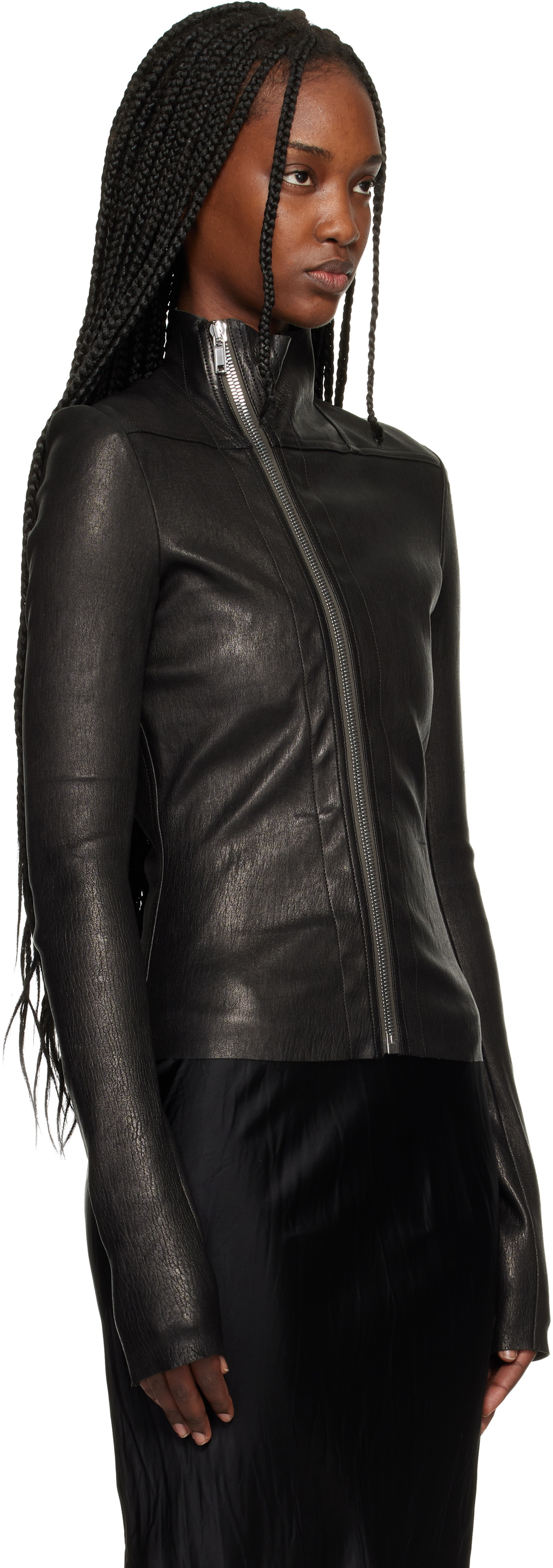 Rick Owens Black Temple Gary Leather Jacket