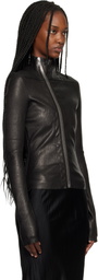 Rick Owens Black Temple Gary Leather Jacket