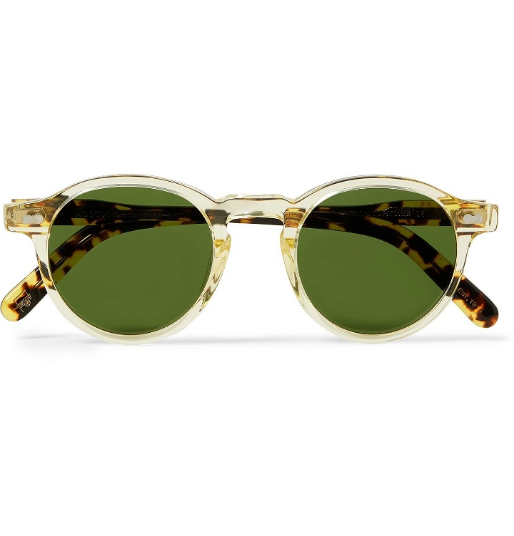 Photo: Moscot - Miltzen Round-Frame Tortoiseshell Acetate Sunglasses - Yellow
