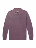 De Bonne Facture - Linen and Cotton-Blend Polo Shirt - Purple