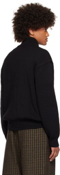 AMOMENTO Black Full Needle Sweater