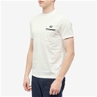 Fred Perry Authentic Men's Twin Tipped Pocket T-Shirt in Ecru