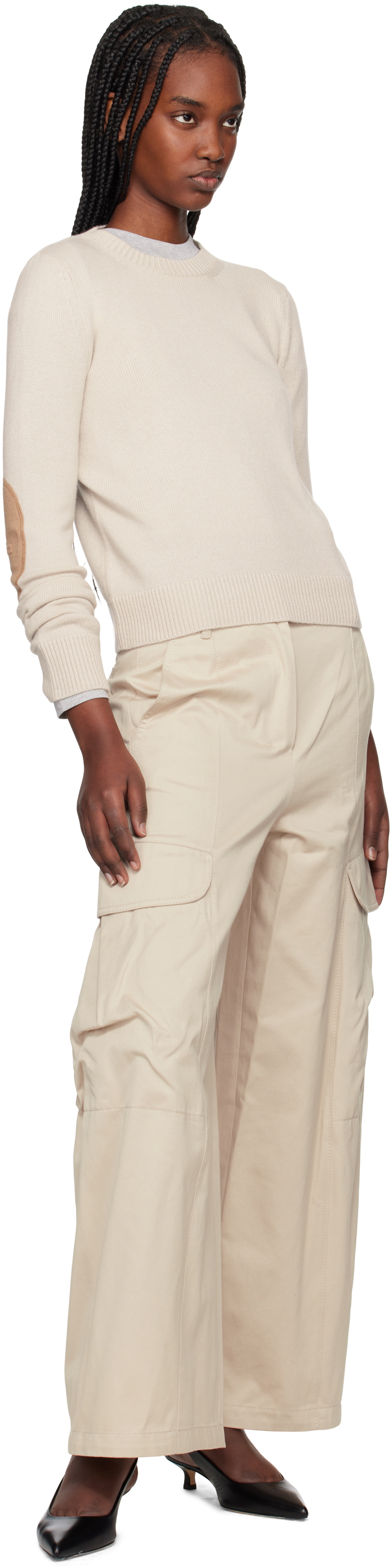 'S Max Mara Beige Cotton Casual Pants main image 0