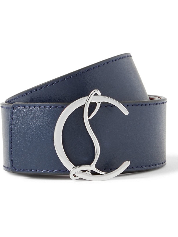 Photo: CHRISTIAN LOUBOUTIN - 4cm Leather Belt - Blue