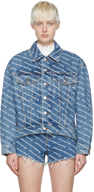 Photo: Alexander Wang Blue Drop-Tail Denim Jacket