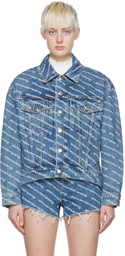 Alexander Wang Blue Drop-Tail Denim Jacket