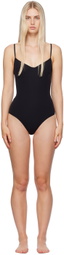 TOTEME Black Half-Cup Swimsuit