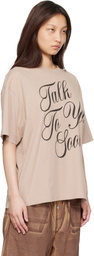 Acne Studios Beige 'Talk To You Soon' T-shirt