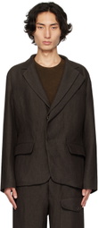 UMA WANG Brown Jerrion Blazer