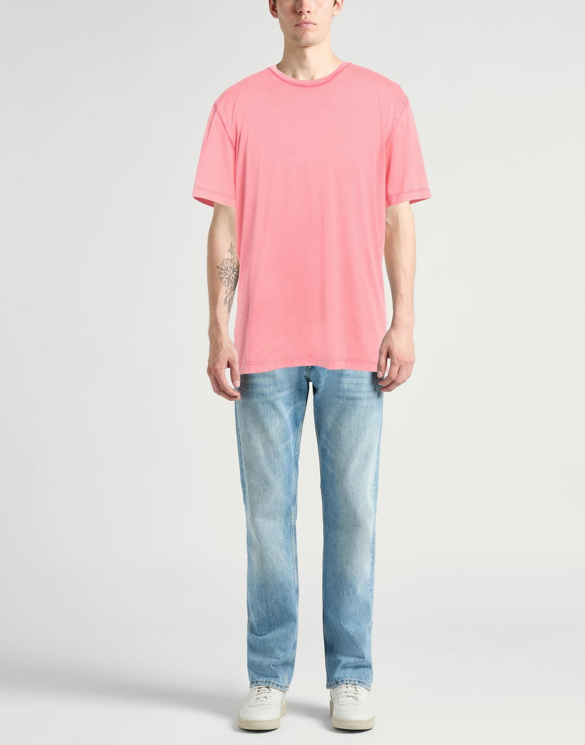 Roberto Collina Mens T-shirt Coral