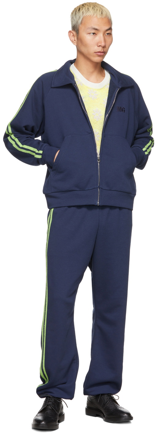 Molly Goddard Navy & Green Jackson Lounge Pants