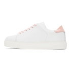 Joshua Sanders White and Pink Square Toe Sneakers