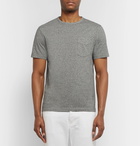 Officine Generale - Mélange Cotton-Jersey T-Shirt - Men - Gray