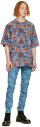 Versace Jeans Couture Blue Tapestry T-Shirt