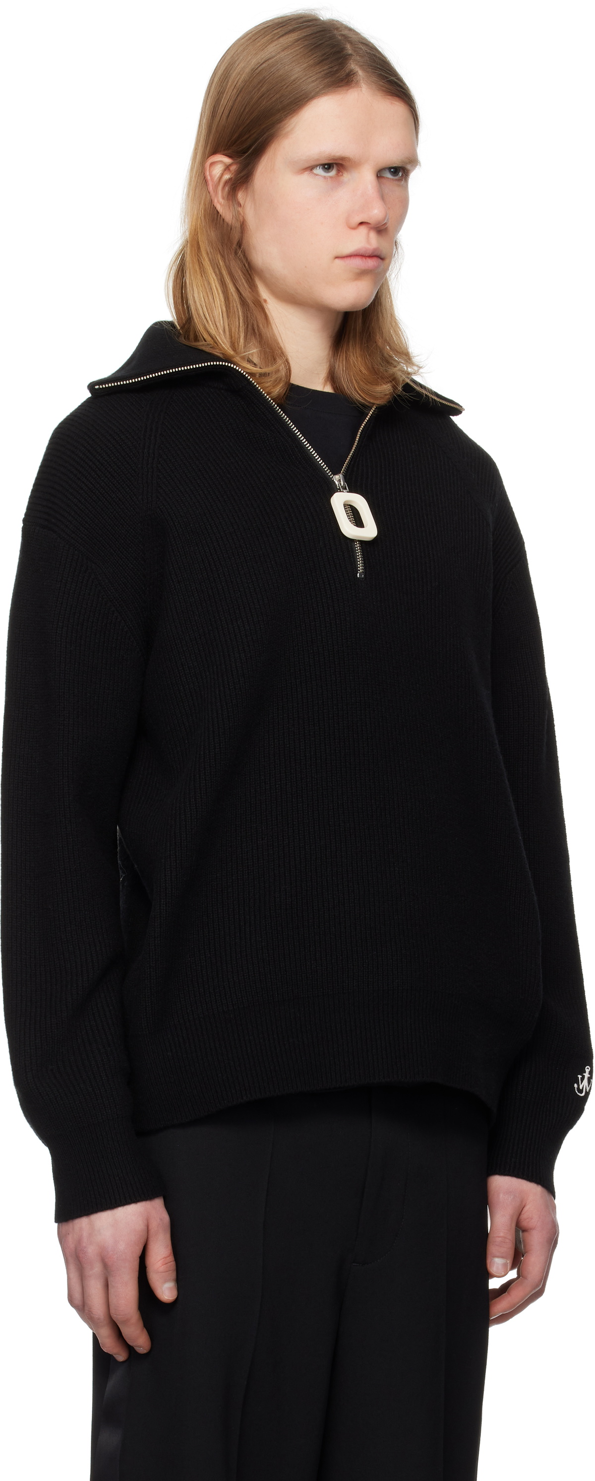 JW Anderson Black Half-Zip Sweater JW Anderson