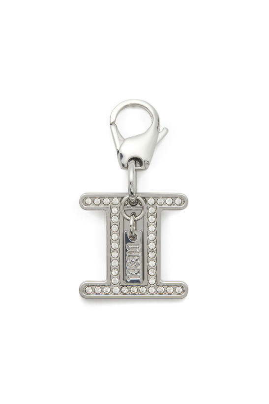 Photo: Diesel Metal Gemini charm with rhinestones - Charms and Keyrings - Unisex - Silver